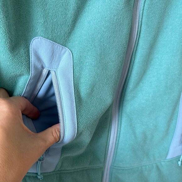 Peter Millar Women’s Fleece Full-Zip Jacket Size M Blue Green Cozy Warmth Layer - Picture 4 of 10